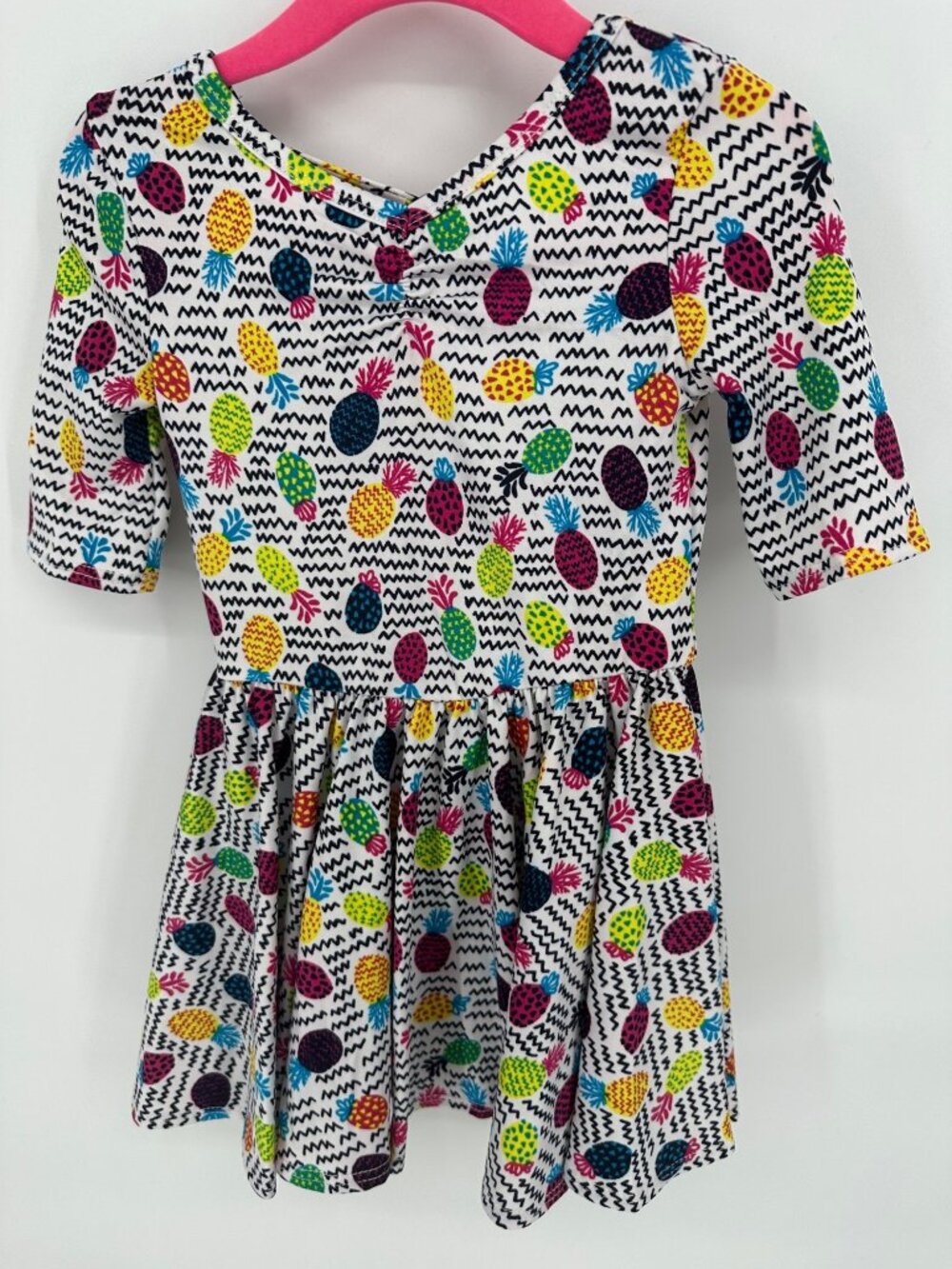 Dotdotsmile  Girls Dress Size 12/24 Bright Multi Color Pineapple Print Months NW